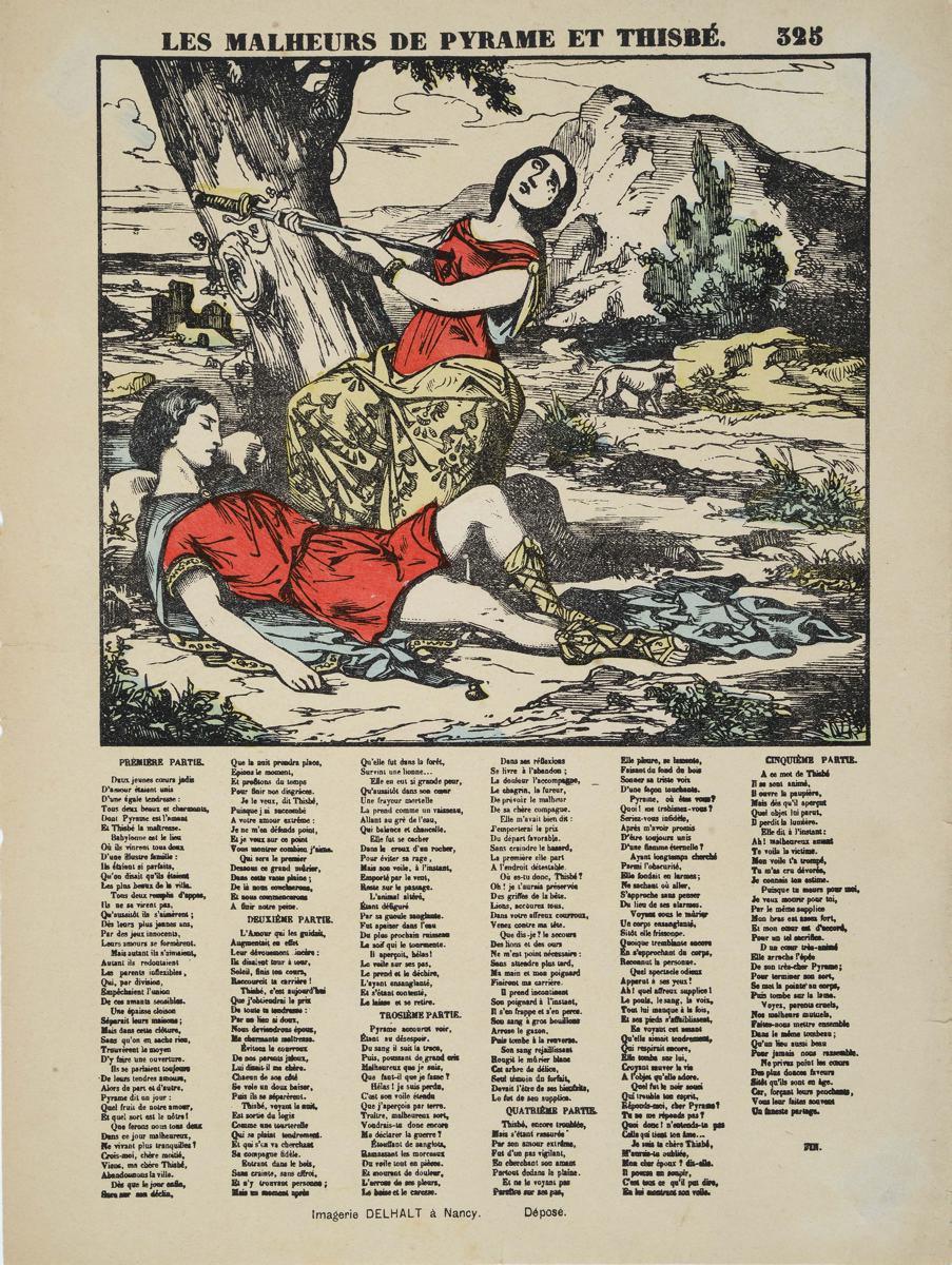LES MALHEURS DE PYRAME ET THISBE. 325 (titre inscrit)