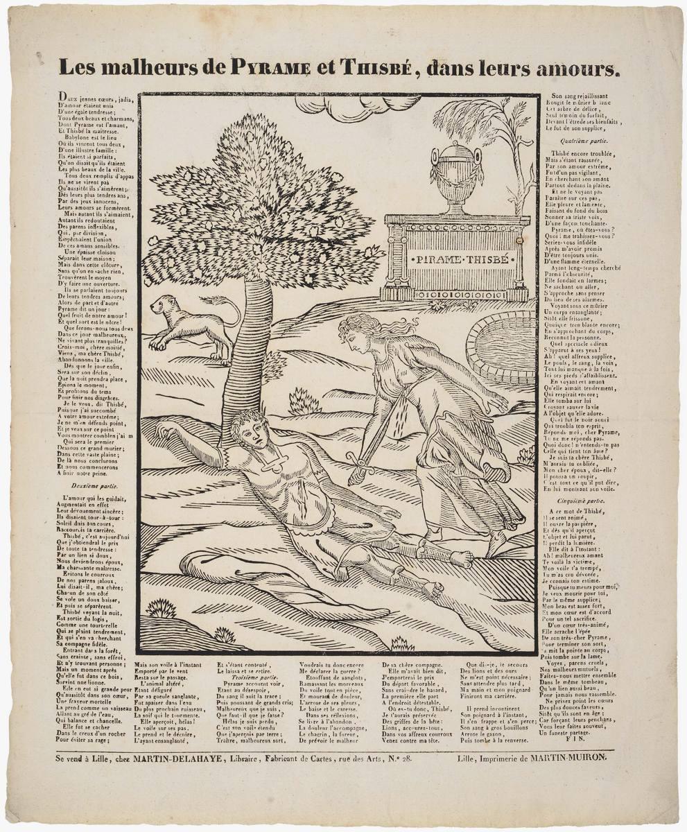 Les malheurs de PYRAME et THISBE, dans leurs amours. (titre inscrit)