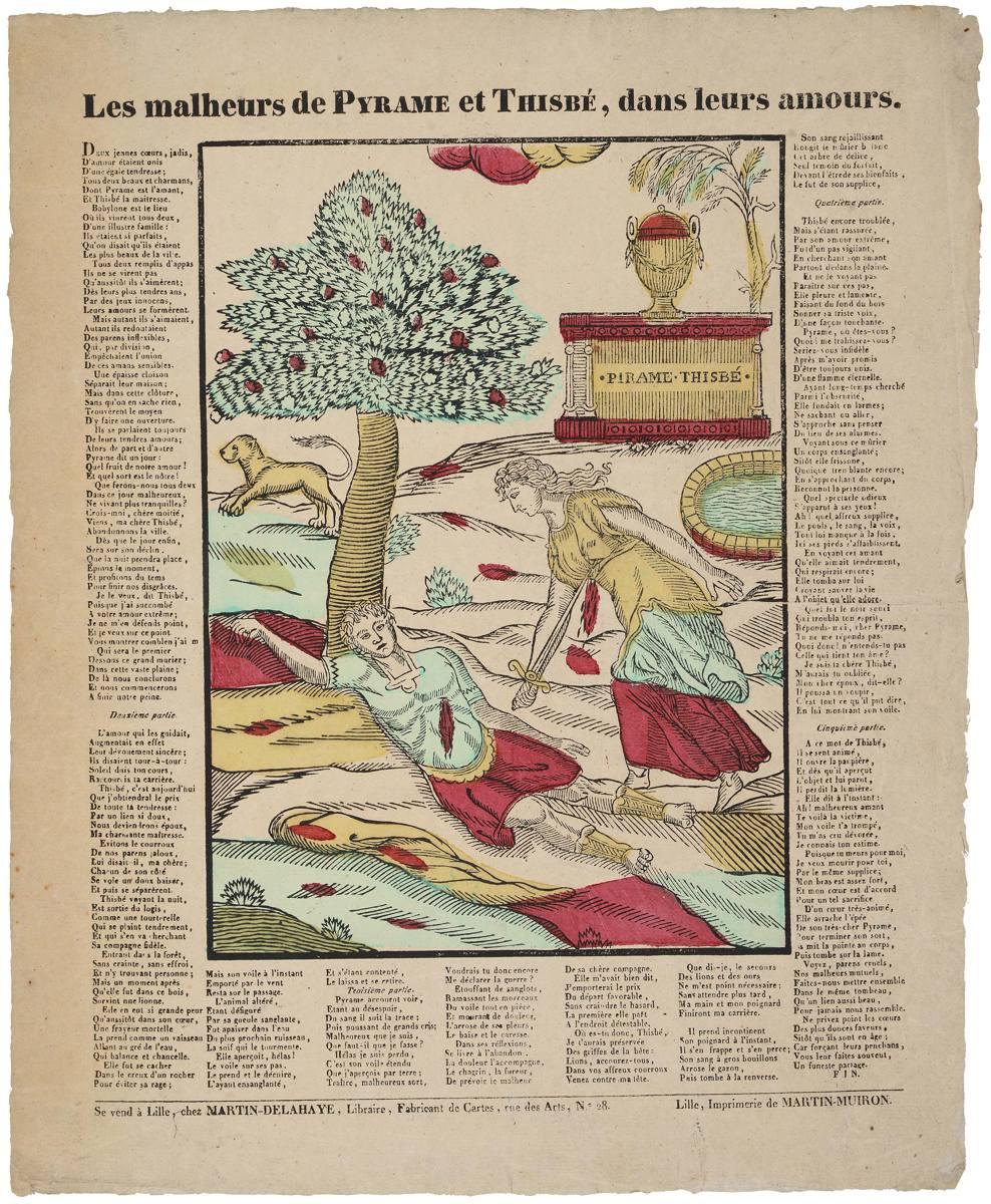 Les malheurs de PYRAME et THISBE, dans leurs amours. (titre inscrit)