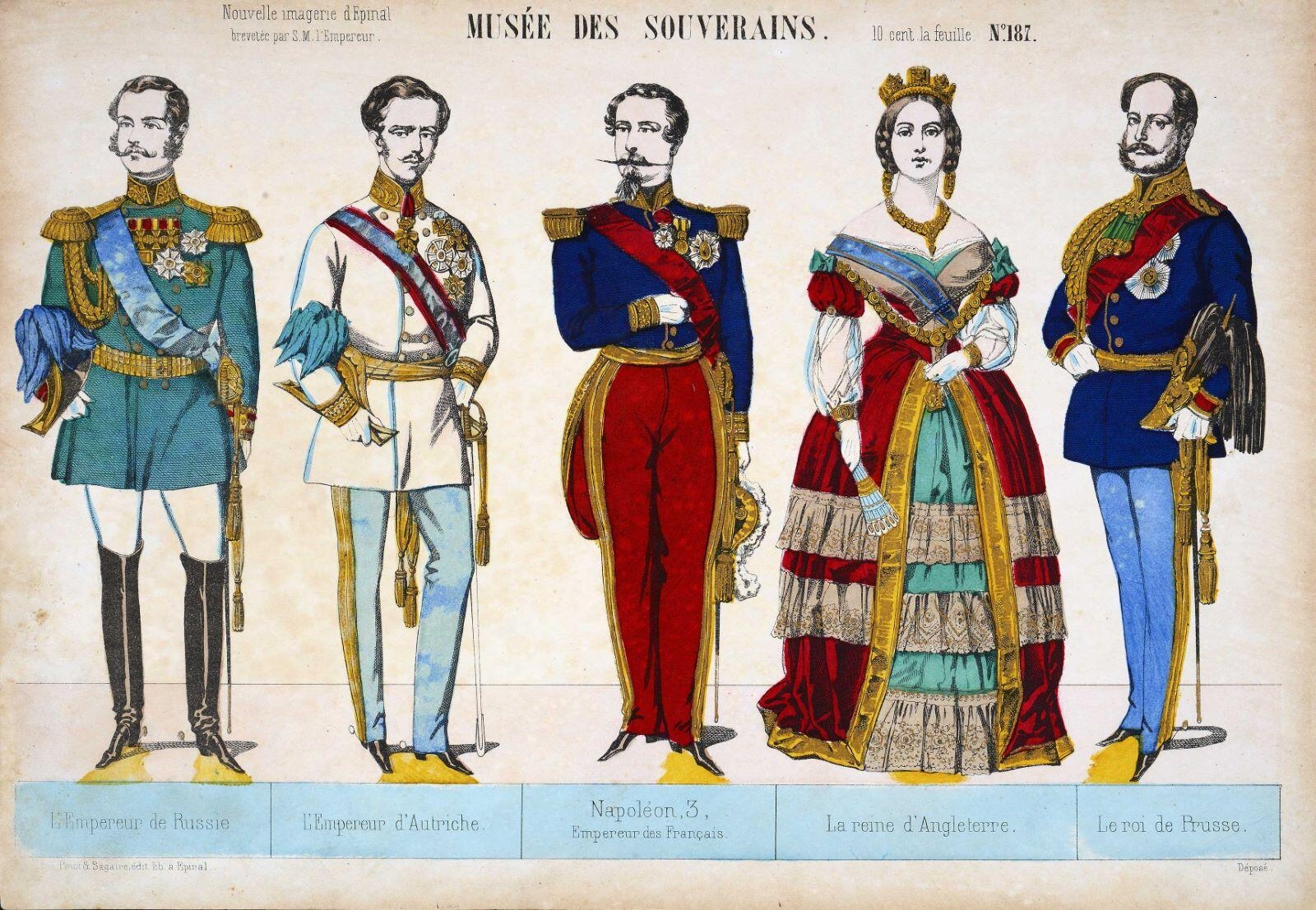 MUSÉE DES SOUVERAINS. N°. 187. (titre inscrit)