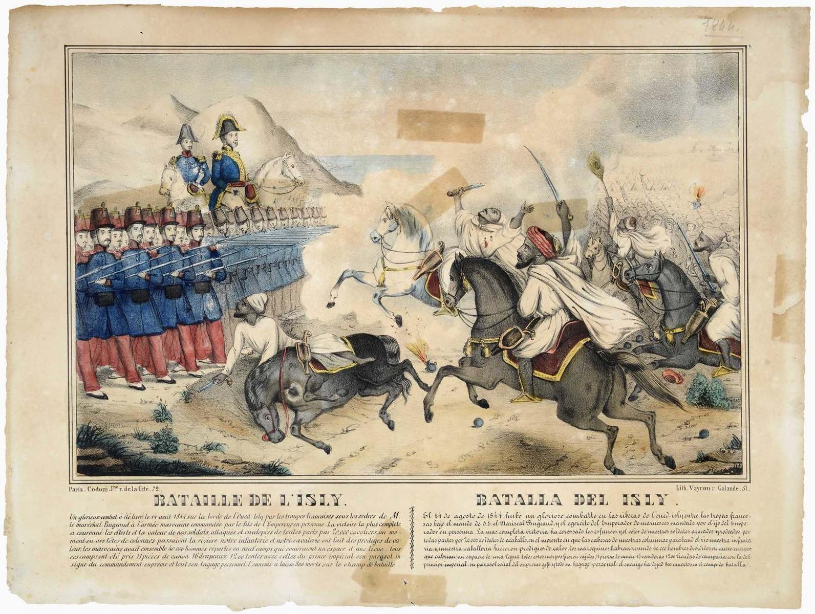 BATAILLE DE L'ISLY. (titre inscrit, fr., esp.)