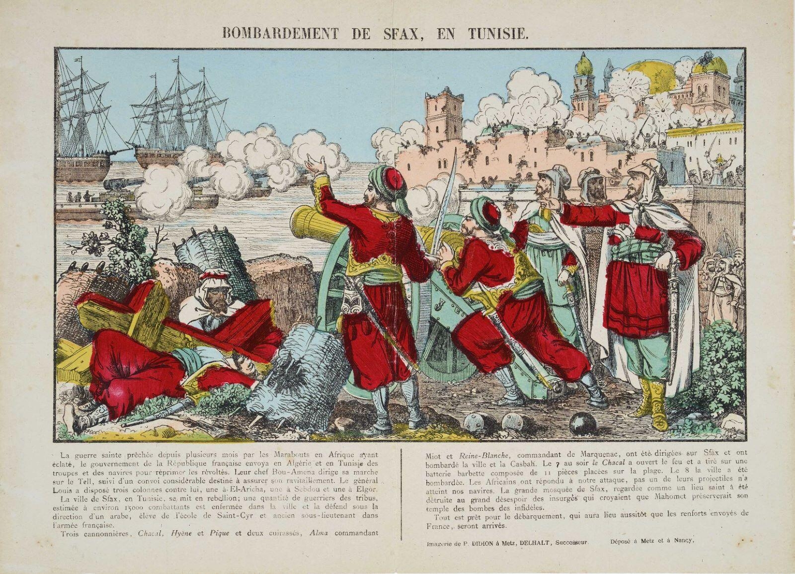 BOMBARDEMENT DE SFAX, EN TUNISIE. (titre inscrit)