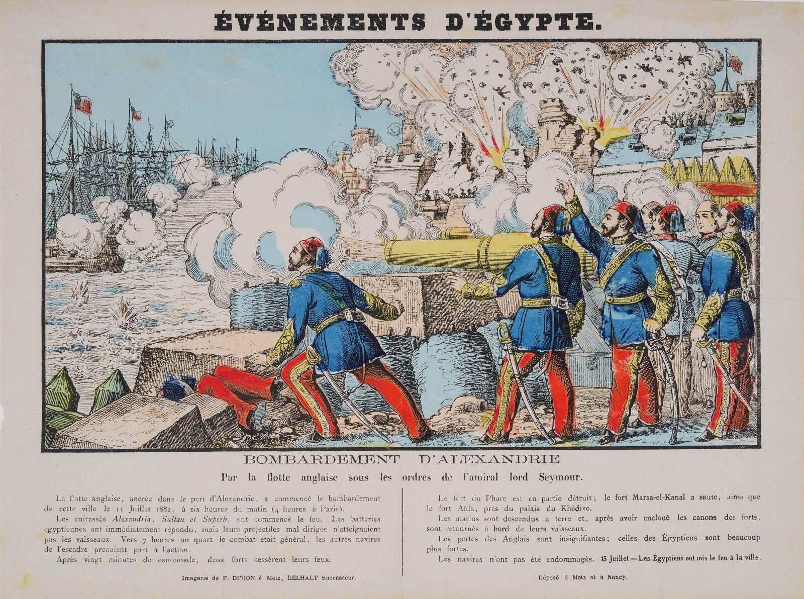 ÉVÈNEMENTS D'ÉGYPTE. / BOMBARDEMENT D'ALEXANDRIE (titre inscrit)