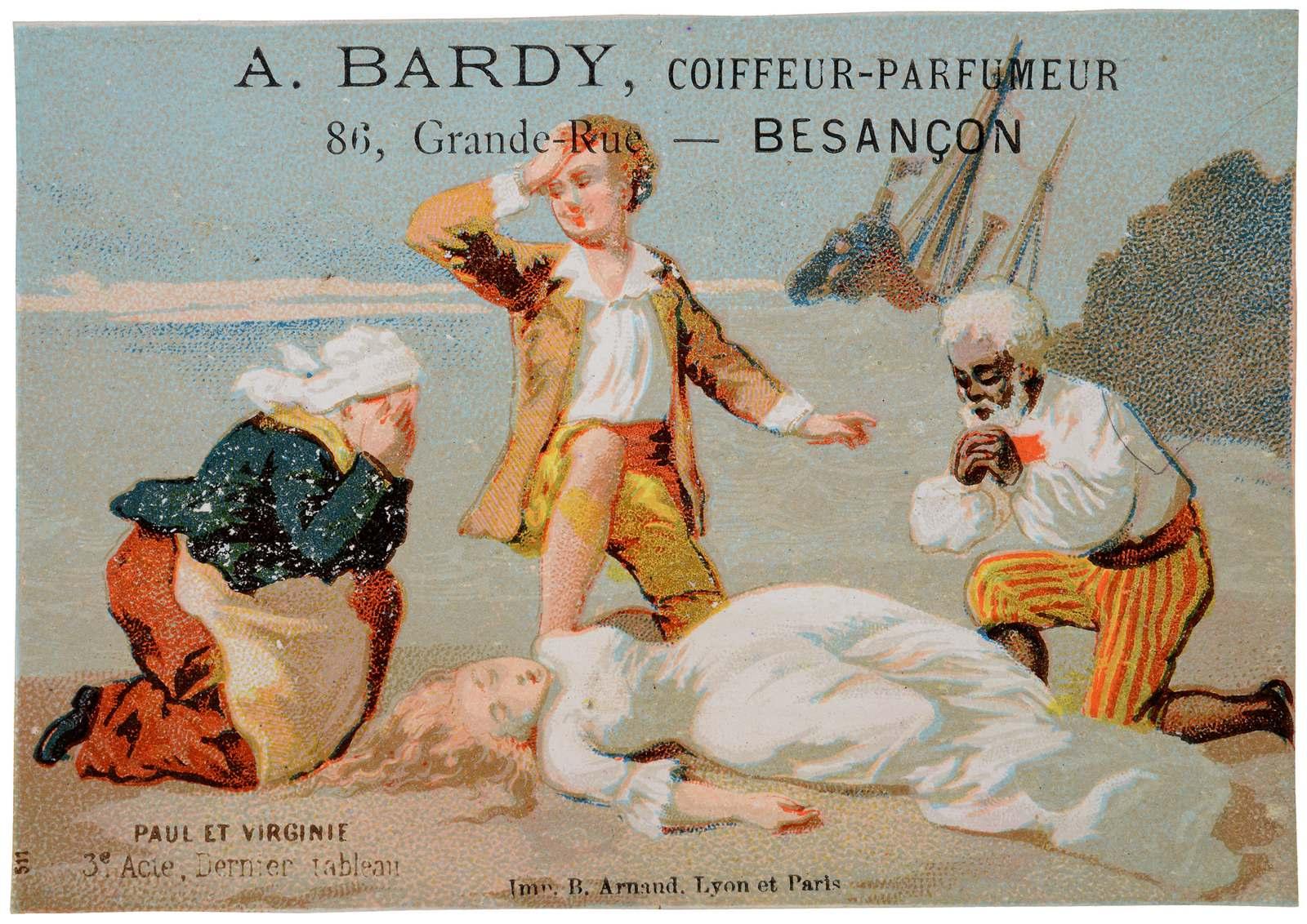 PAUL ET VIRGINIE / 3e. Acte, Dernier tableau. (titre inscrit)