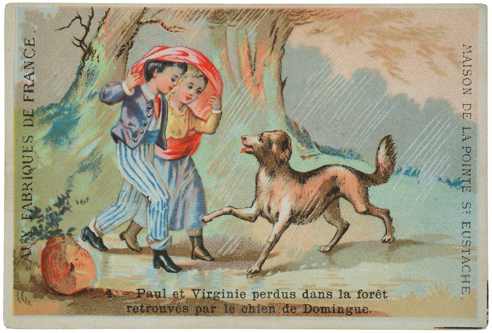 4 - Paul et Virginie perdus dans la forêt / retrouvés par le chien de Domingue (titre inscrit)