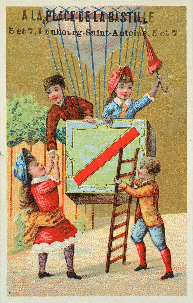 Garçon et Fille, Voyage en ballon, une boîte à biscuit comme nacelle N° 2 (titre factice)