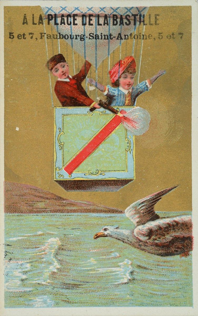 Garçon et Fille, Voyage en ballon, une boîte à biscuit comme nacelle N° 4 (titre factice)