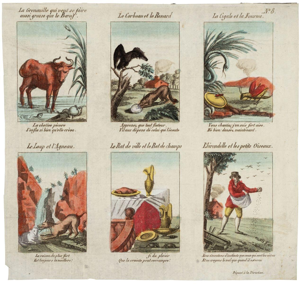 Fables de La Fontaine (titre factice) ; N°. 8. (titre inscrit)