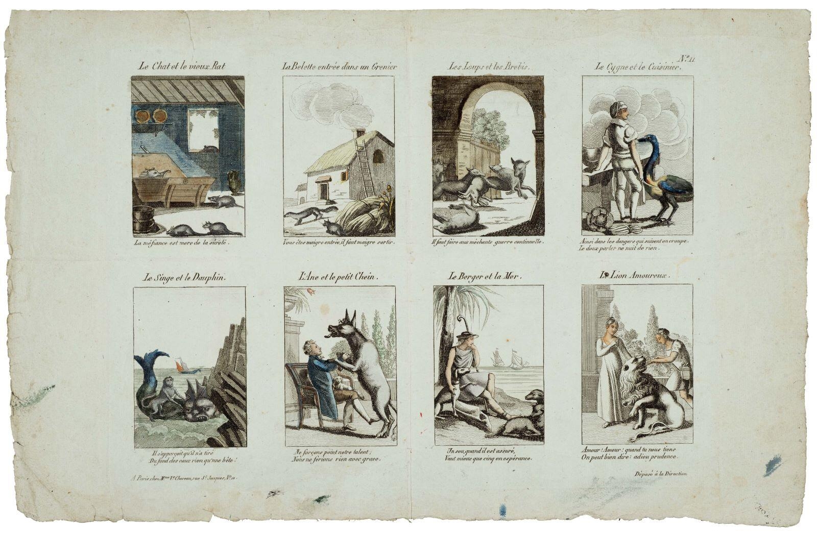 Fables de La Fontaine (titre factice) ; N°. 11. (titre inscrit)