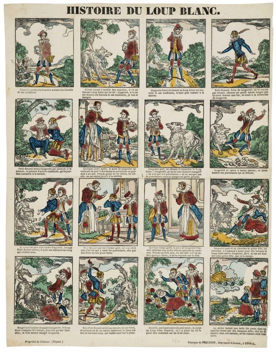 HISTOIRE DU LOUP BLANC. (titre inscrit)