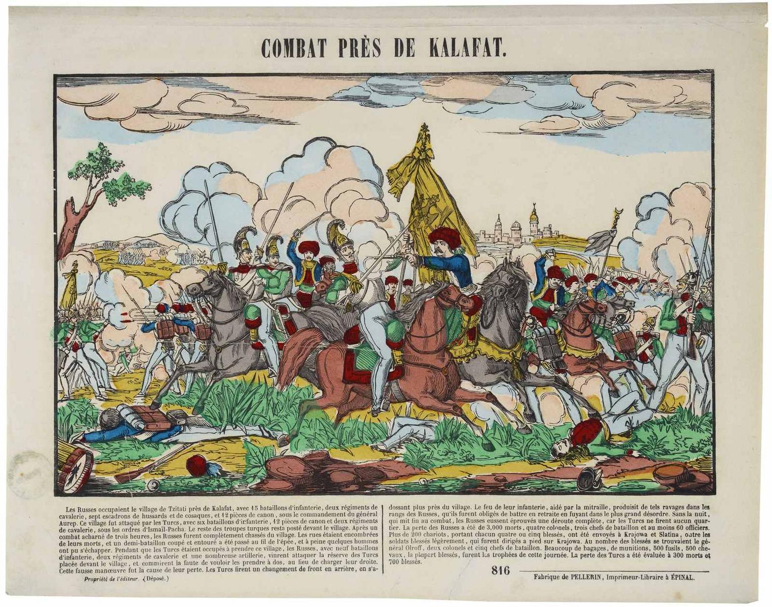 COMBAT PRÈS DE KALAFAT. / 816 (titre inscrit)