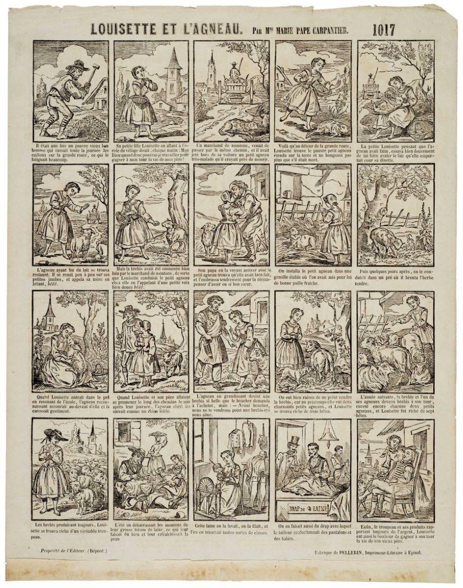 LOUISETTE ET L'AGNEAU. PAR MME MARIE PAPE CARPANTIER. 1017 (titre inscrit)