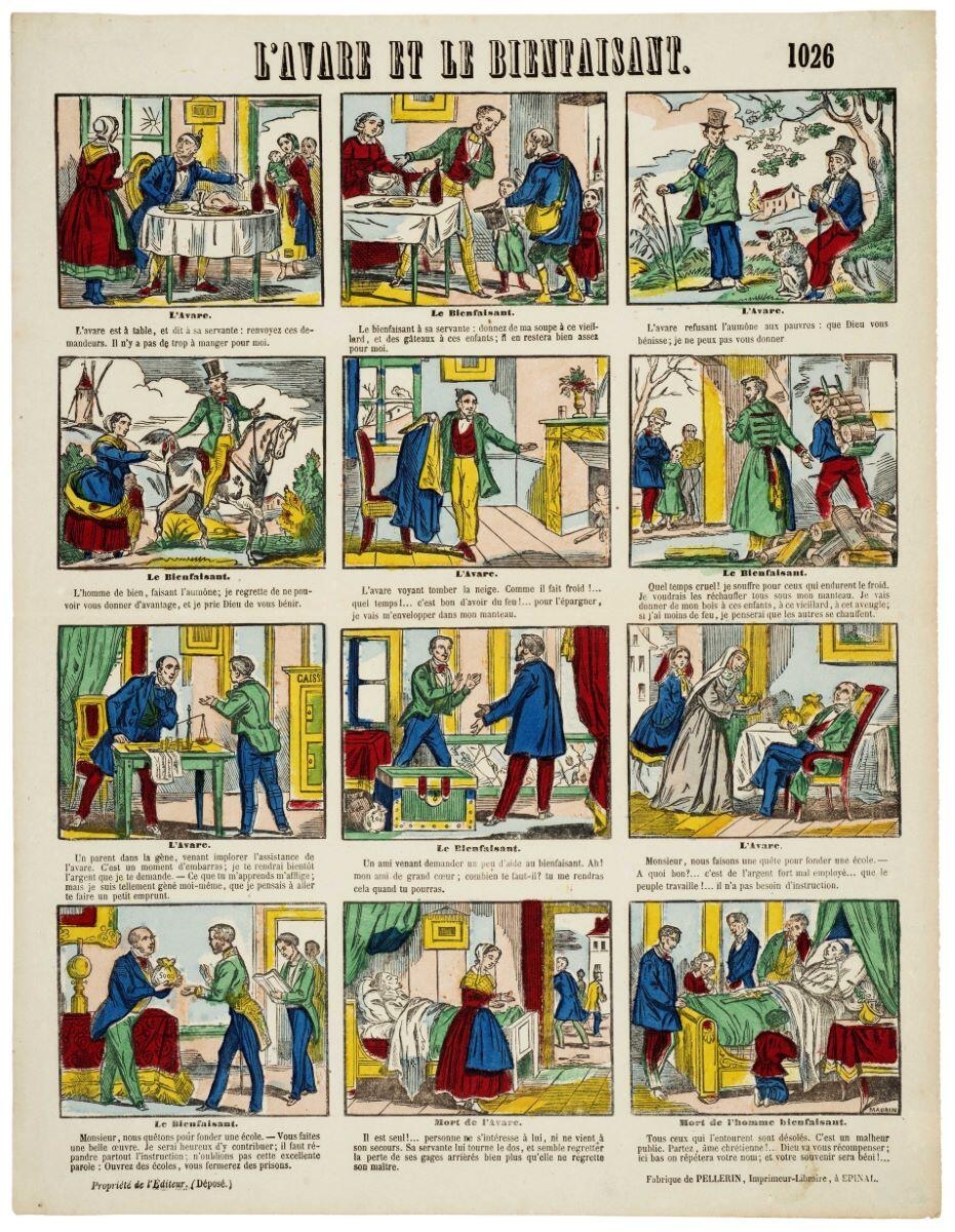 L'AVARE ET LE BIENFAISANT. 1026 (titre inscrit)