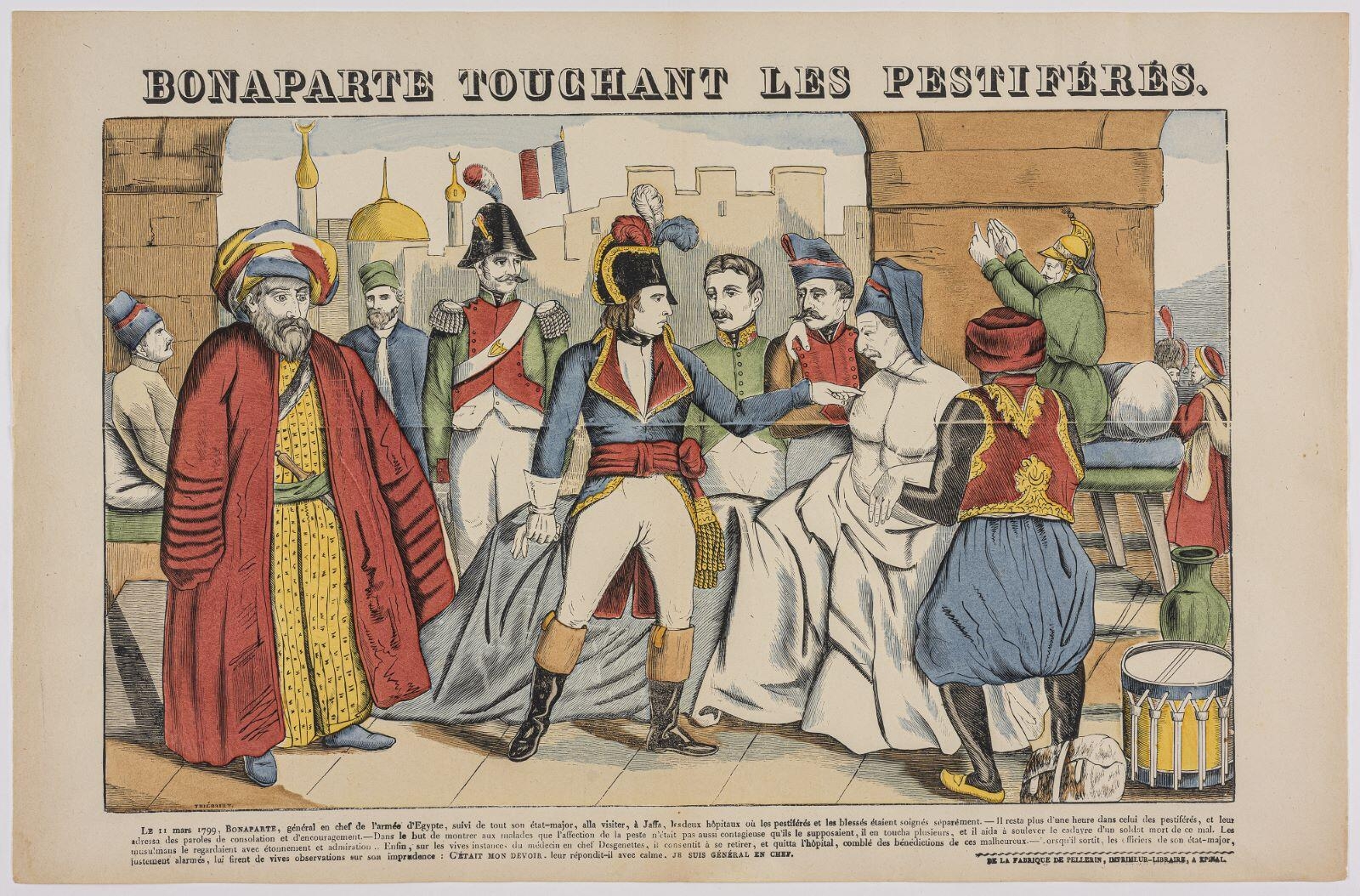 BONAPARTE TOUCHANT LES PESTIFÉRÉS. (titre inscrit)