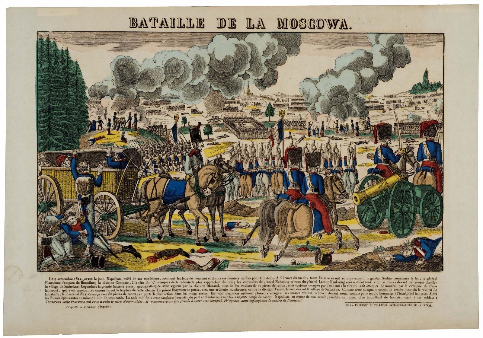 BATAILLE DE LA MOSCOWA. (titre inscrit)