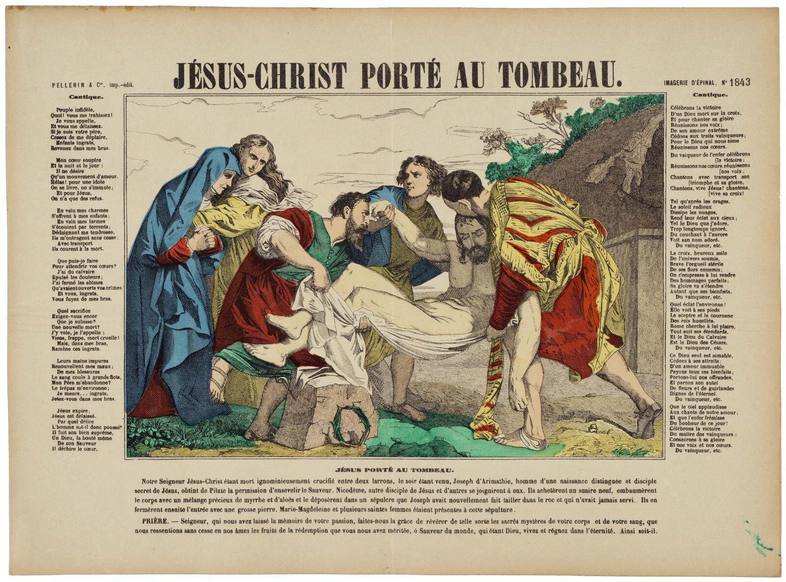 JÉSUS-CHRIST PORTÉ AU TOMBEAU. (titre inscrit)