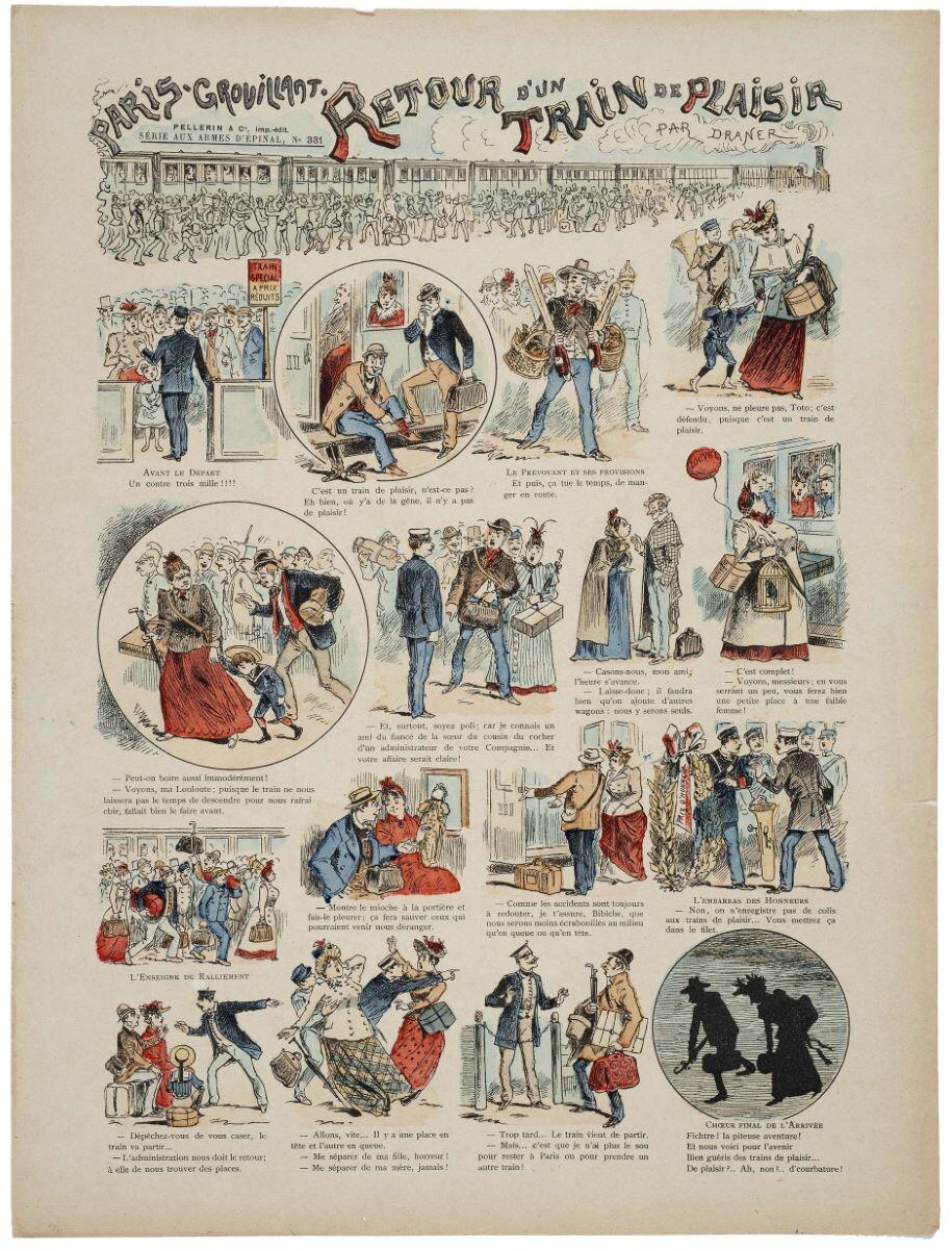 PARIS-GROUILLANT. RETOUR D'UN TRAIN DE PLAISIR (titre inscrit)