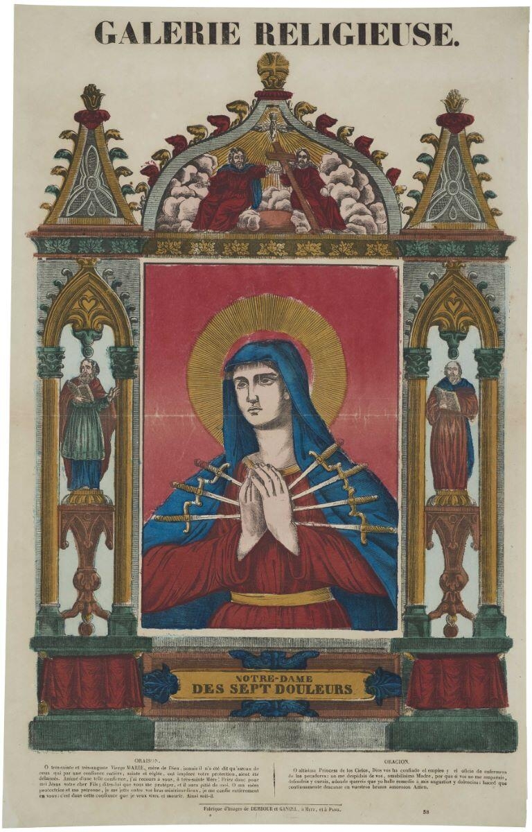 GALERIE RELIGIEUSE. / NOTRE-DAME / DES SEPT DOULEURS. 58 (titre inscrit)