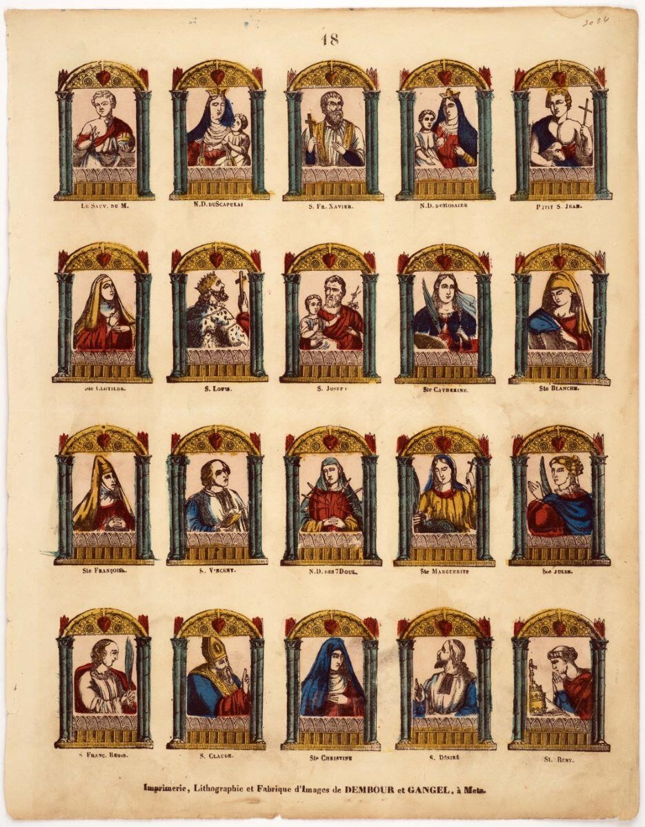 LE SAUV. DU M. […] St. REMY. 18 (titre inscrit) ; planche de saintetés (titre factice)