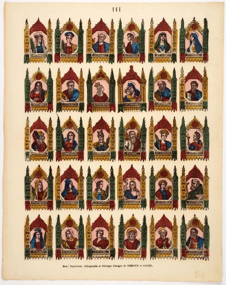 STE- ROSE. […] ST-CREPIN 111 (titre inscrit) ; planche de saintetés (titre factice)