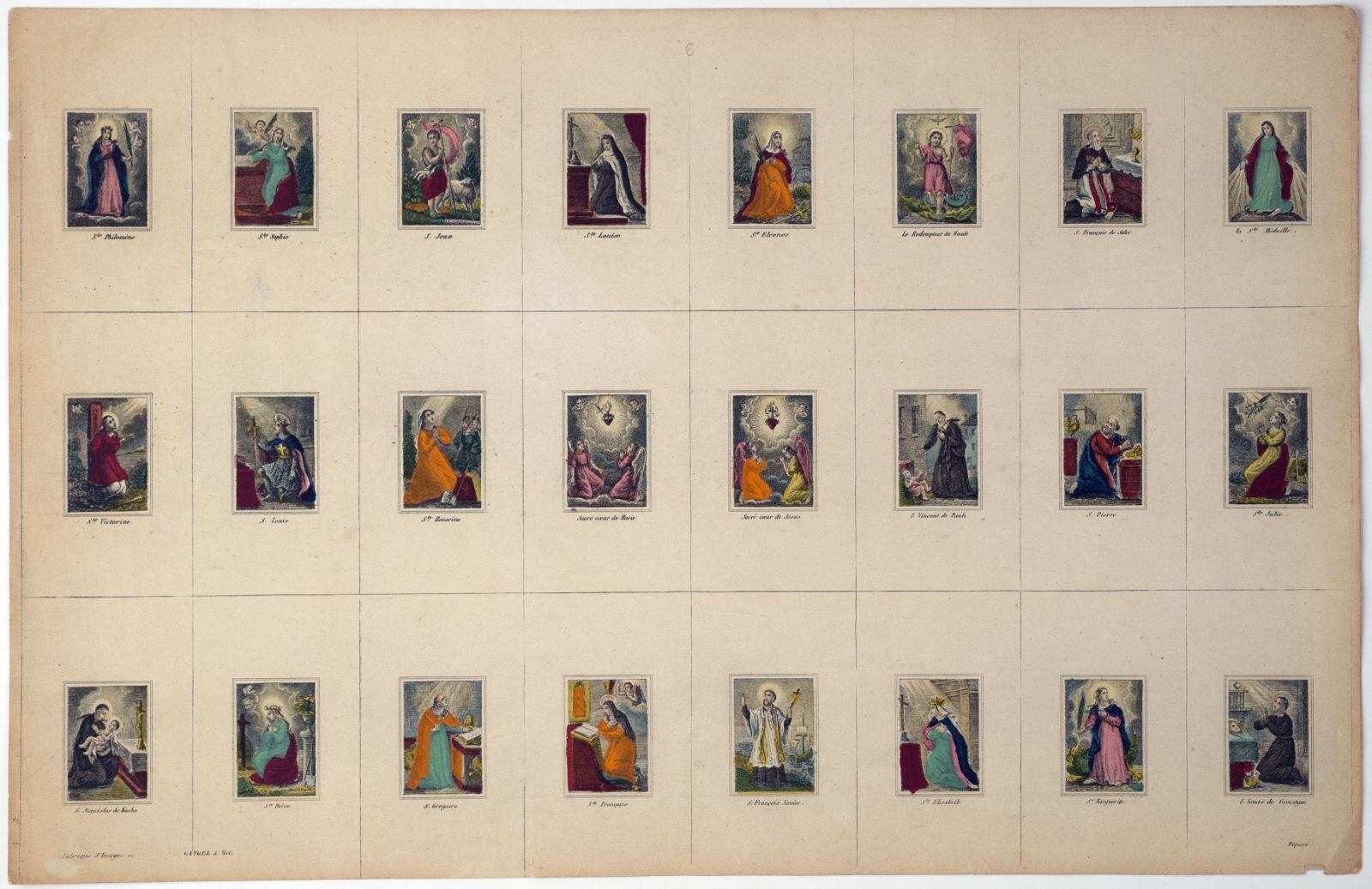Ste. Philomène […] S. Louis de Gonzague 6 (titre inscrit) ; images pieuses à découper (titre factice)