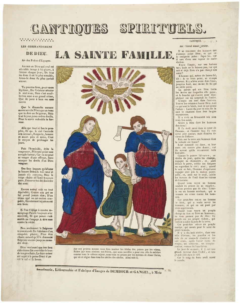 CANTIQUES SPIRITUELS. / LA SAINTE FAMILLE N. 75. (titre inscrit)