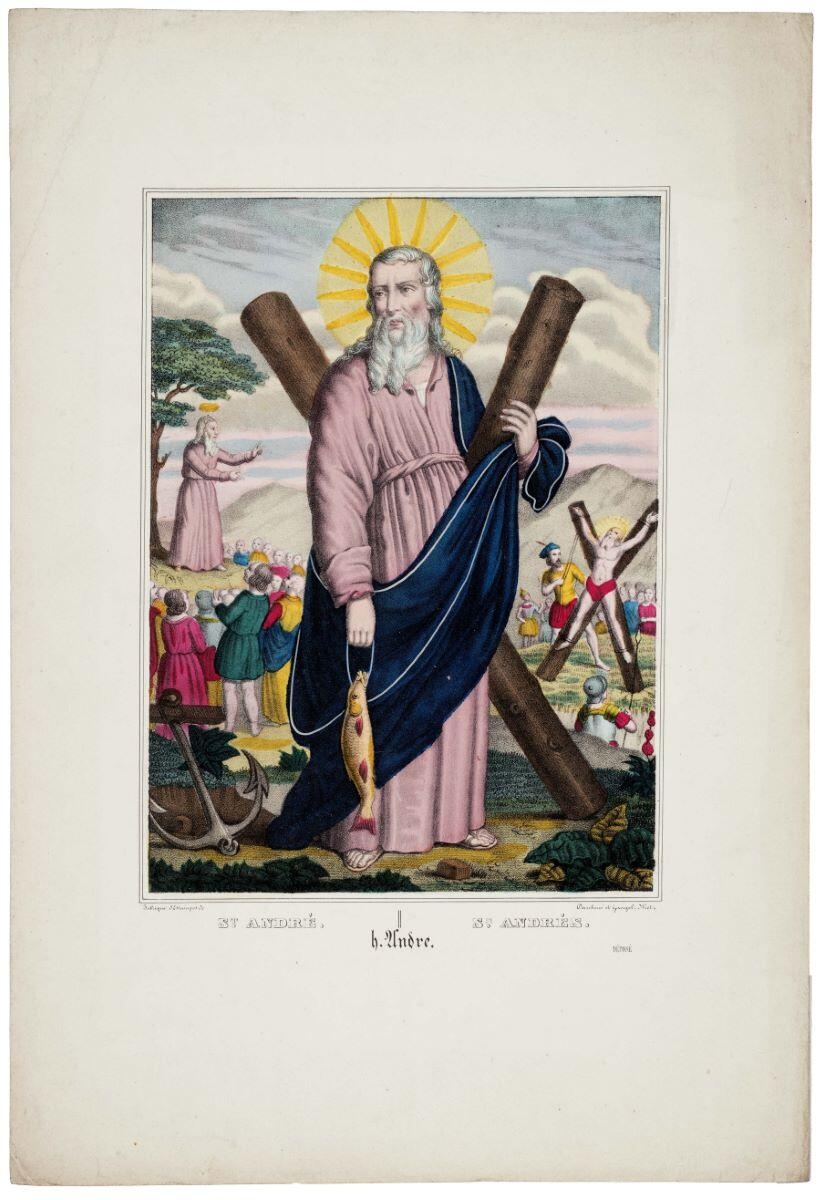 ST. ANDRÉ. (titre inscrit fr., esp., all.)