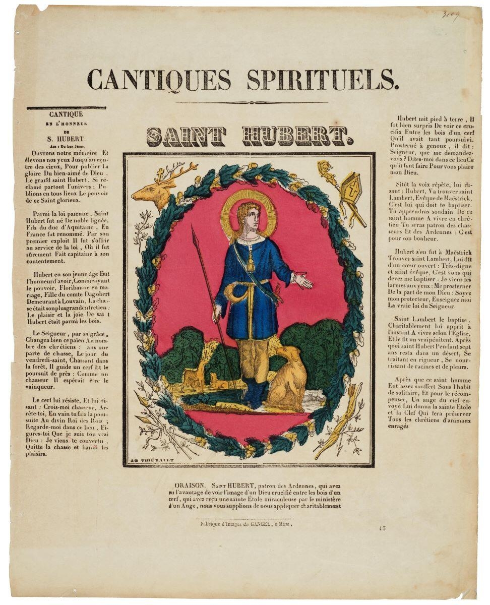 CANTIQUES SPIRITUELS. / SAINT HUBERT. 43 (titre inscrit)