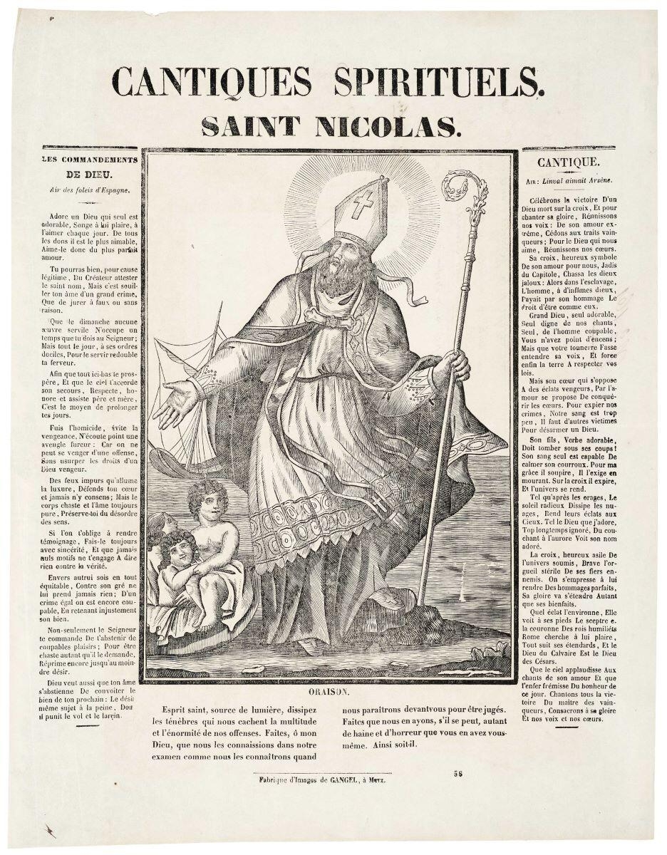 CANTIQUES SPIRITUELS. / SAINT NICOLAS. 58 (titre inscrit)