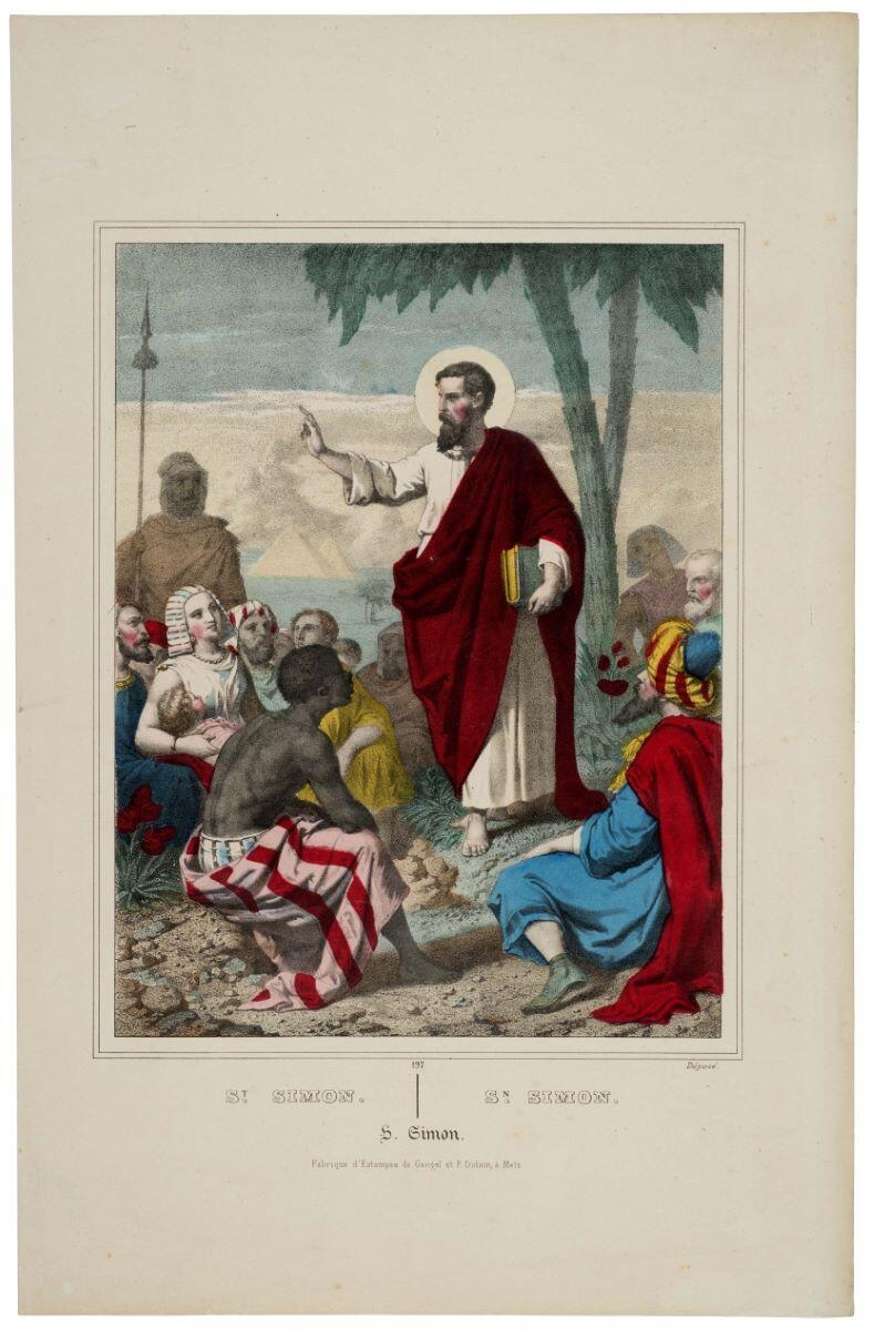 ST. SIMON. 197. (titre inscrit fr., esp., all.)