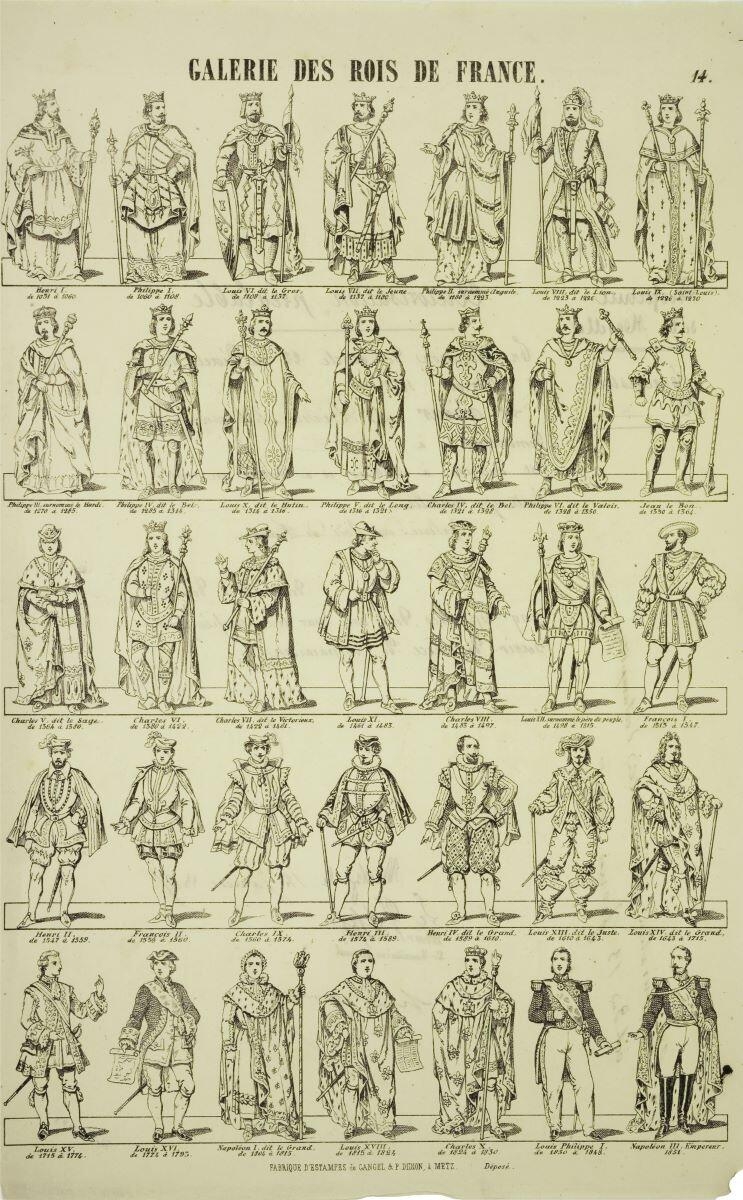 GALERIE DES ROIS DE FRANCE. 14 (titre inscrit)