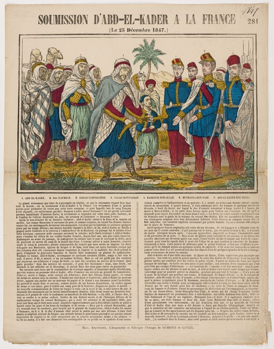 SOUMISSION D'ABD-EL-KADER A LA France / (Le 23 Décembre 1847.) 281 (titre inscrit)