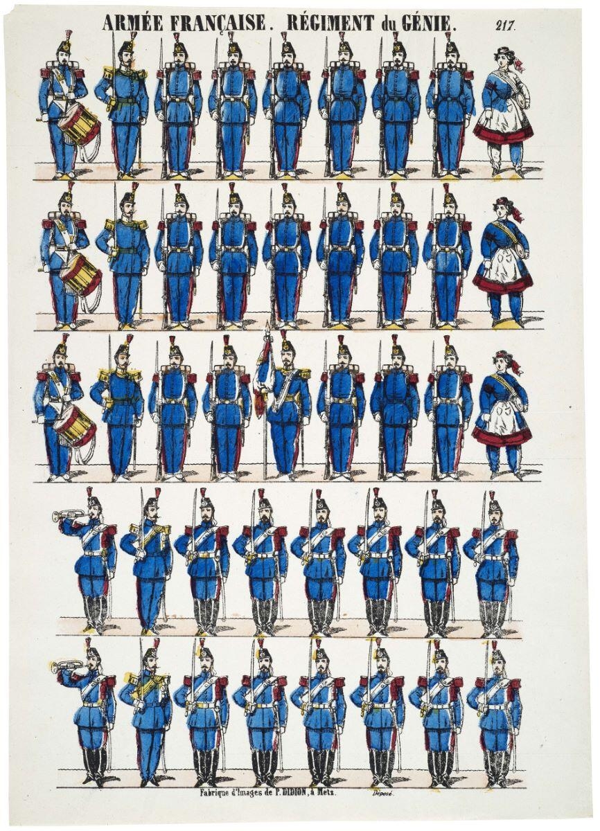ARMÉE FRANÇAISE. RÉGIMENT du GÉNIE. 217. (titre inscrit)