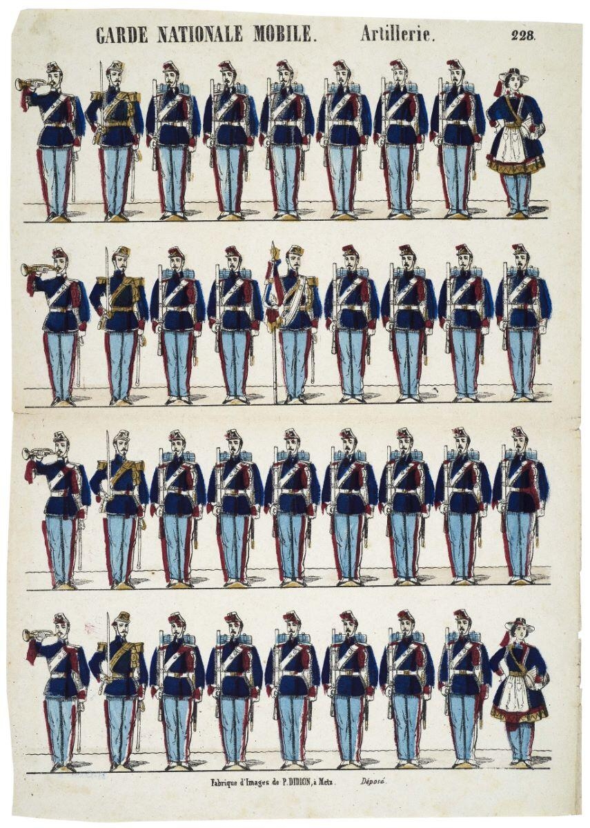 GARDE NATIONALE MOBILE. Artillerie. 228 (titre inscrit)