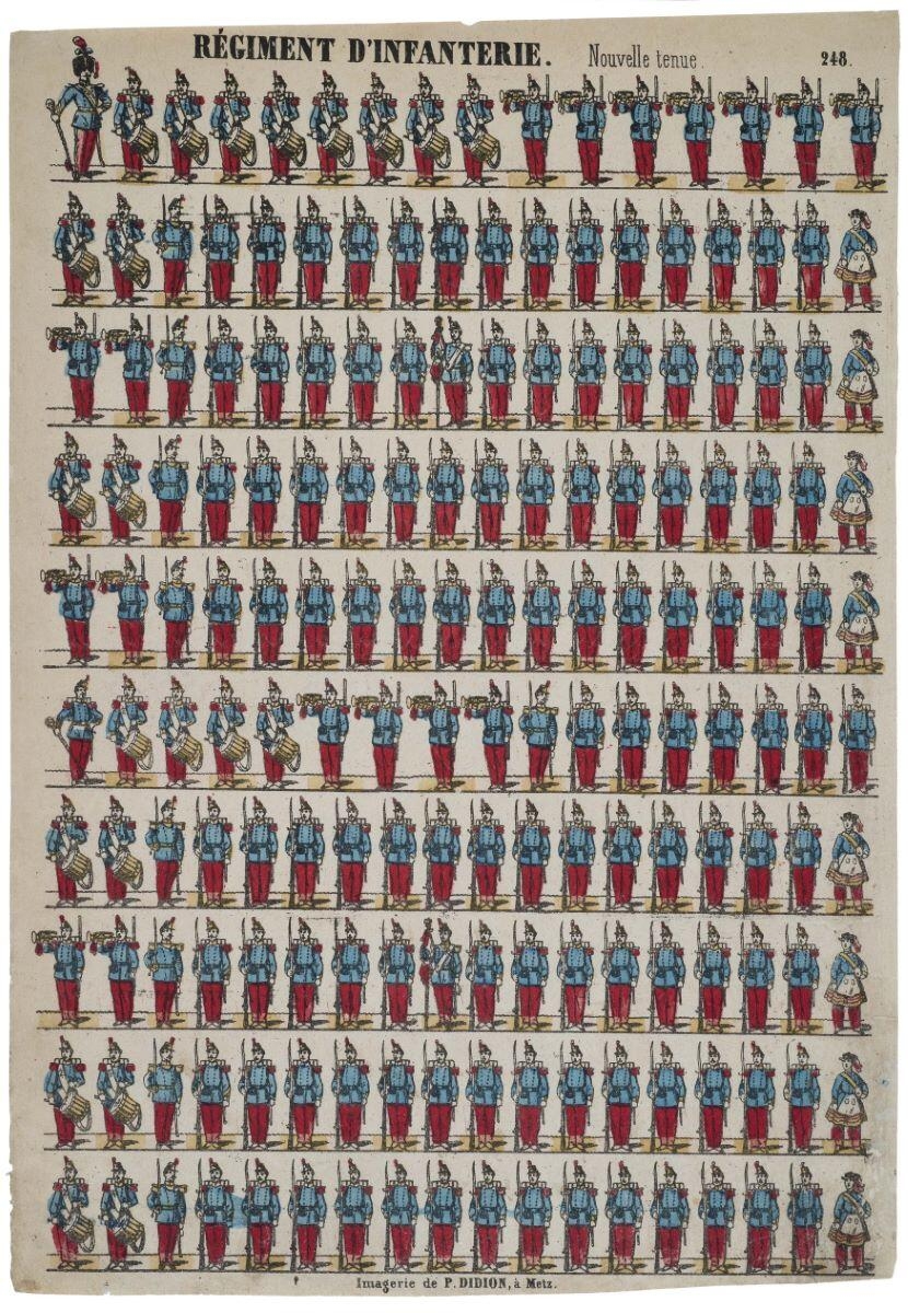RÉGIMENT D'INFANTERIE. Nouvelle tenue. 248. (titre inscrit)