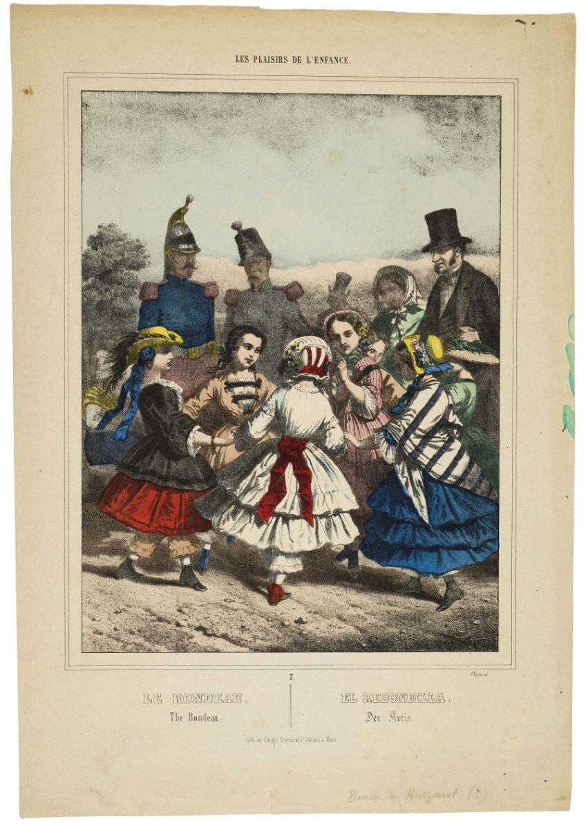 LES PLAISIRS DE L'ENFANCE. / LE RONDEAU. 7. (titre inscrit fr., esp., angl., all.)