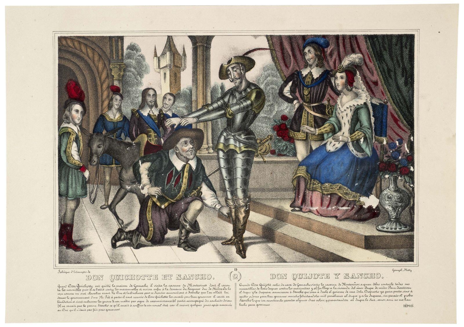 DON QUICHOTTE ET SANCHO. (2) 19 (titre inscrit)