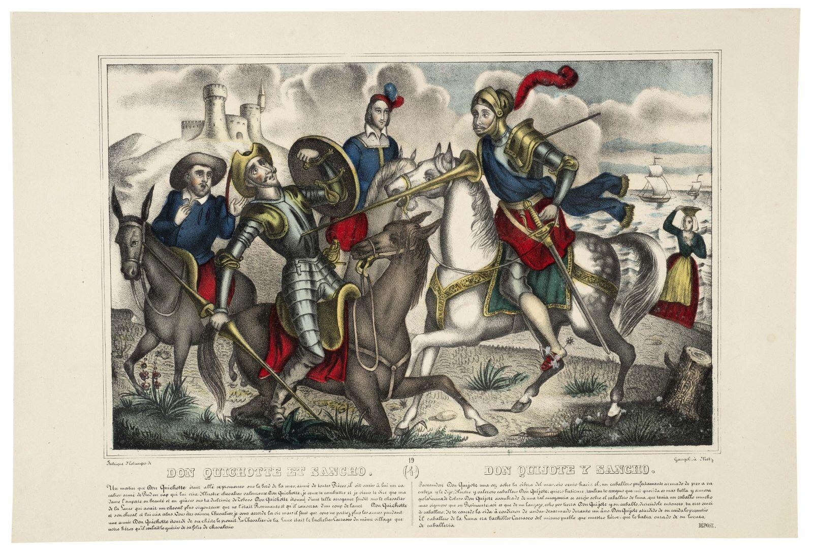 DON QUICHOTTE ET SANCHO. (4) 19 (titre inscrit)