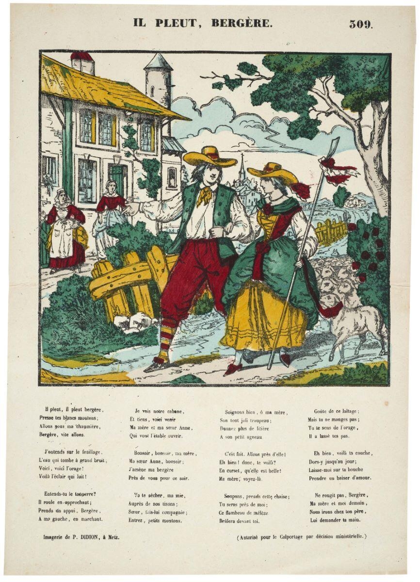 IL PLEUT, BERGÈRE. 309. (titre inscrit)