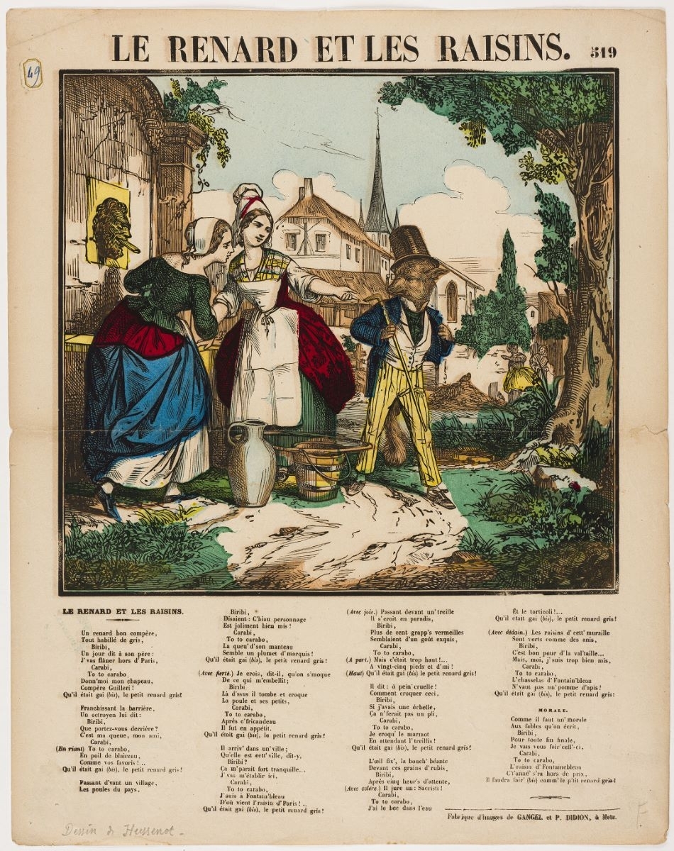 LE RENARD ET LES RAISINS. 519 (titre inscrit)