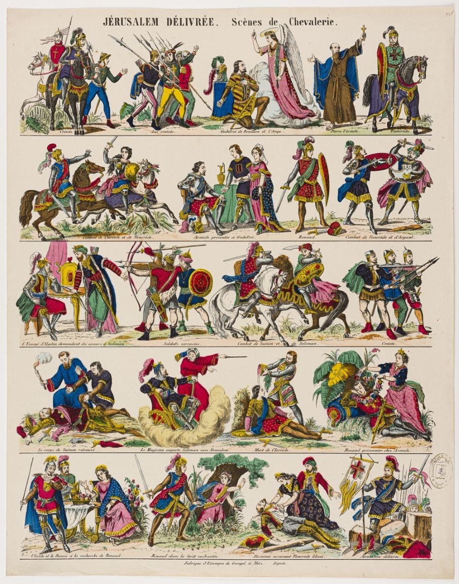 JÉRUSALEM DÉLIVRÉE. Scènes de Chevalerie. (titre inscrit)