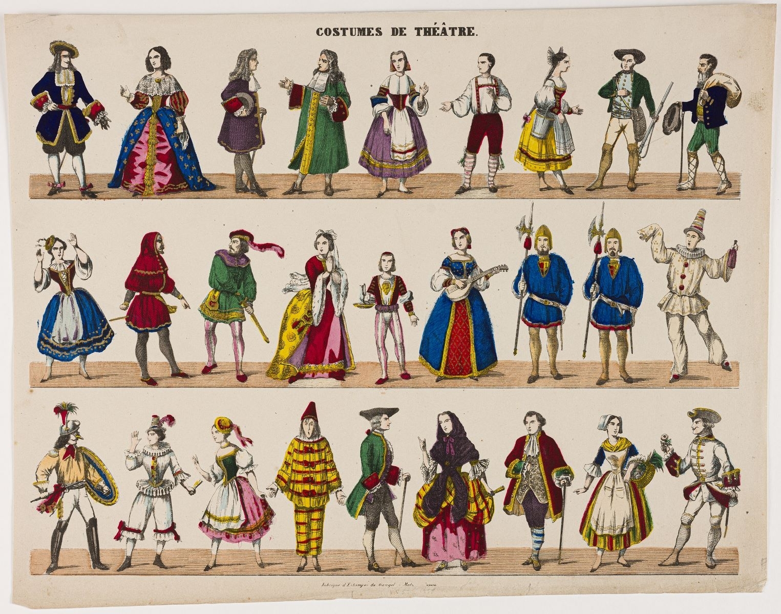 COSTUMES DE THÉÂTRE. (titre inscrit)