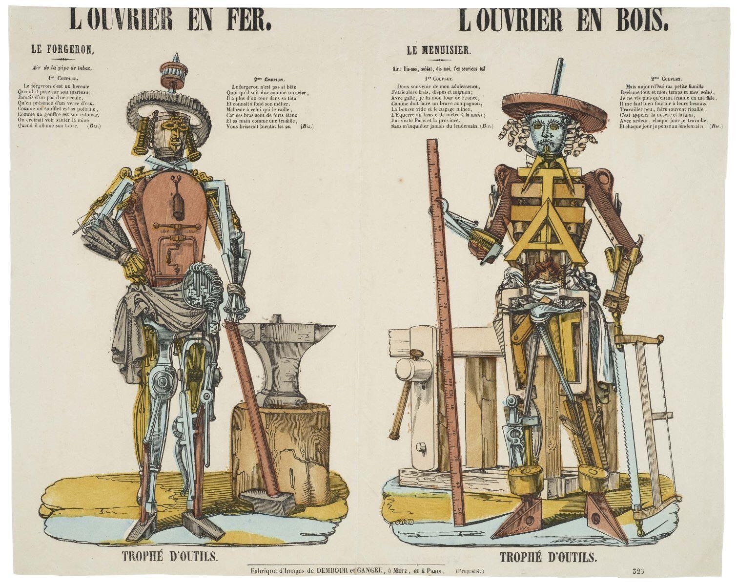 L'OUVRIER EN FER. L'OUVRIER EN BOIS / 323 (titre inscrit)