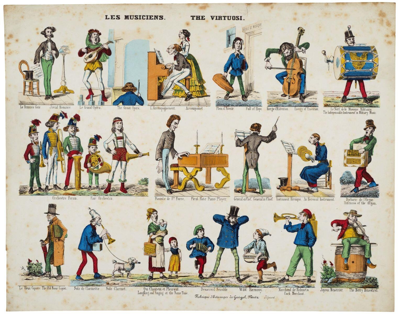 LES MUSICIENS. (titre inscrit, fr. angl.)