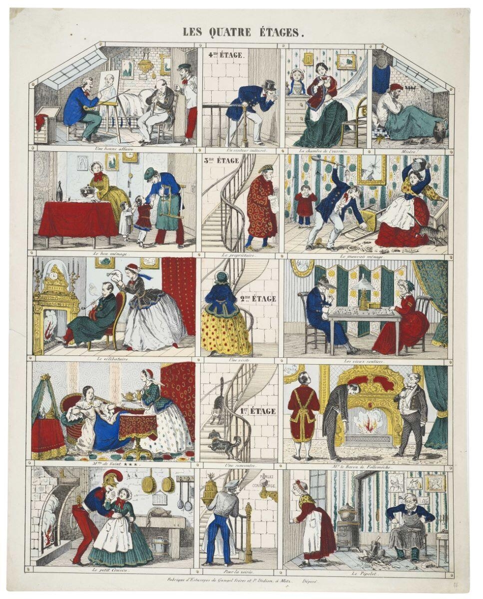 LES QUATRE ÉTAGES. (titre inscrit)