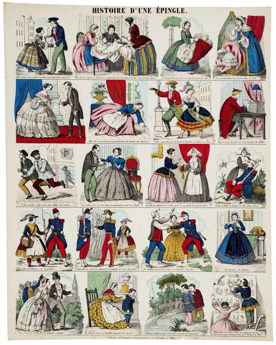 HISTOIRE D'UNE ÉPINGLE. (titre inscrit)