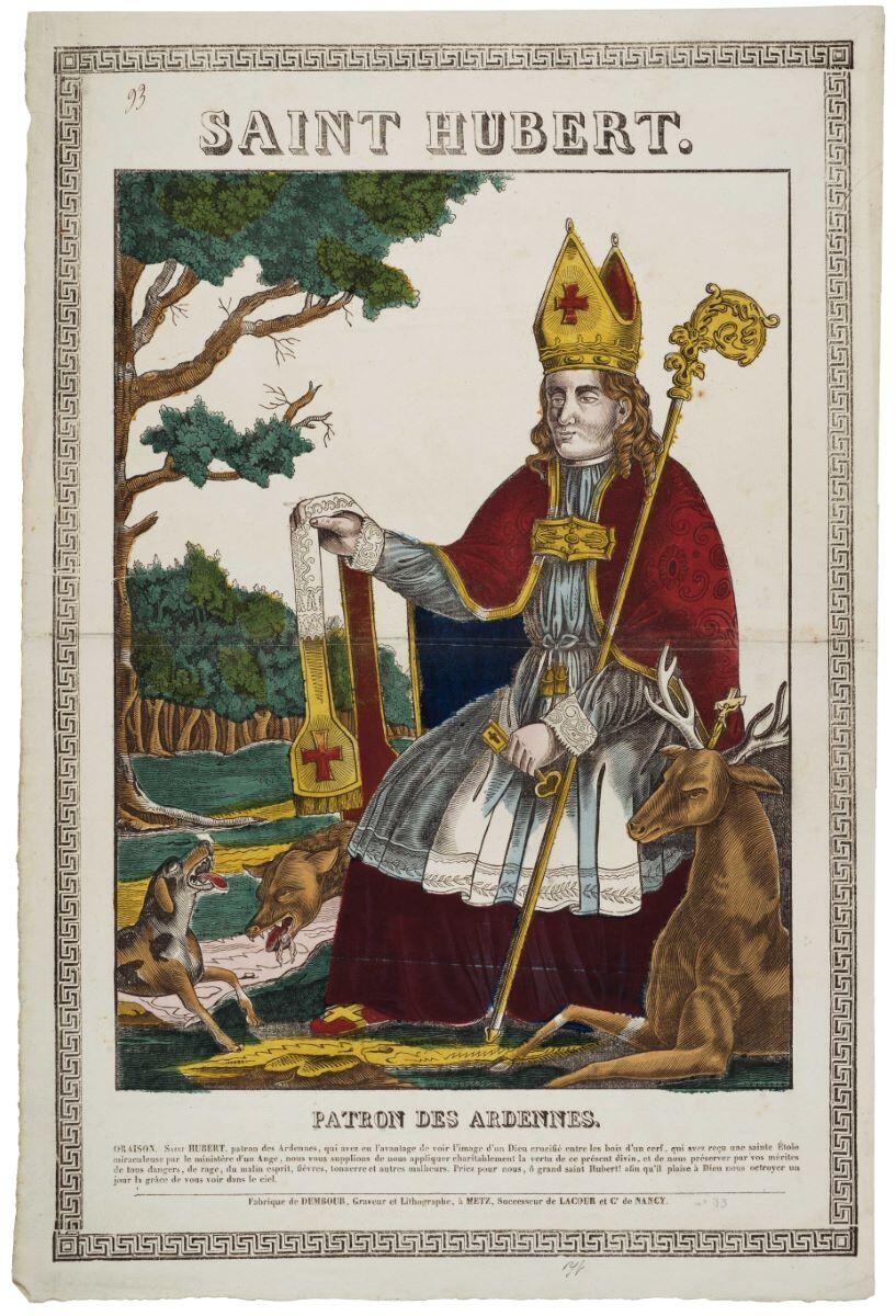 SAINT HUBERT. / PATRON DES ARDENNES. (titre inscrit)