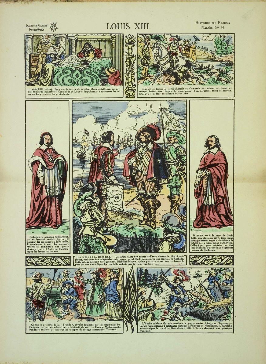 LOUIS XIII / HISTOIRE DE France / Planche N°14 (titre inscrit)