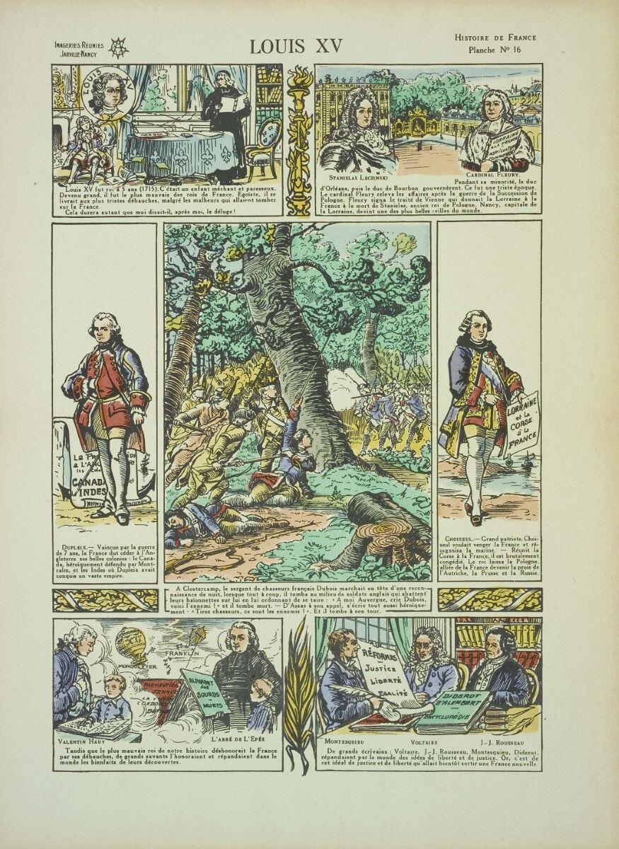 LOUIS XV / HISTOIRE DE France / Planche N°16 (titre inscrit)