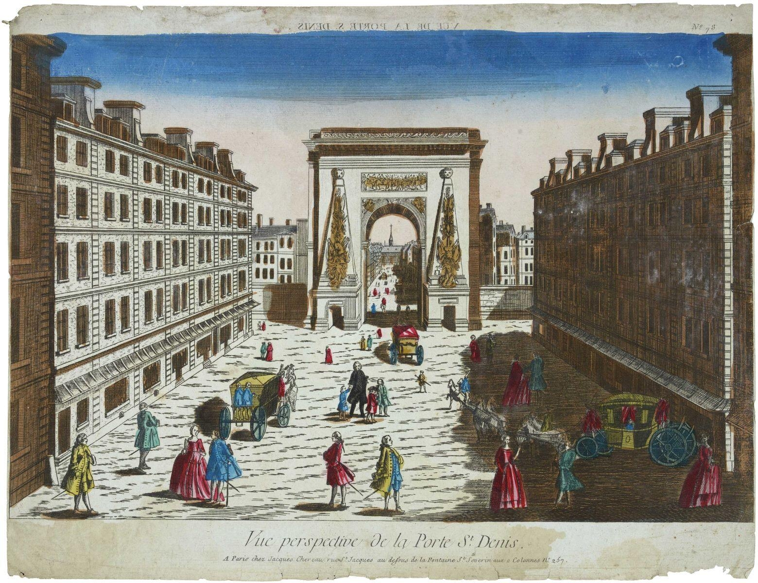 Vue perspective de la Porte St. Denis. / N°. 73 (titre inscrit)